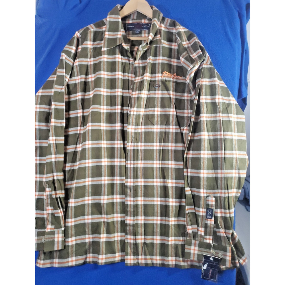 Phat Farm Flannel Button Down Shirt Men's Size XXXL NEW NWT